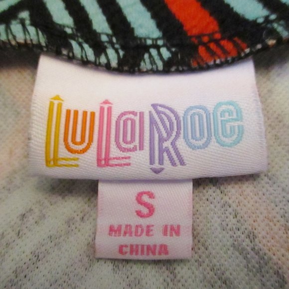 NWT LuLaRoe Azure Skirt, Turquoise & Orange - Picture 7 of 10